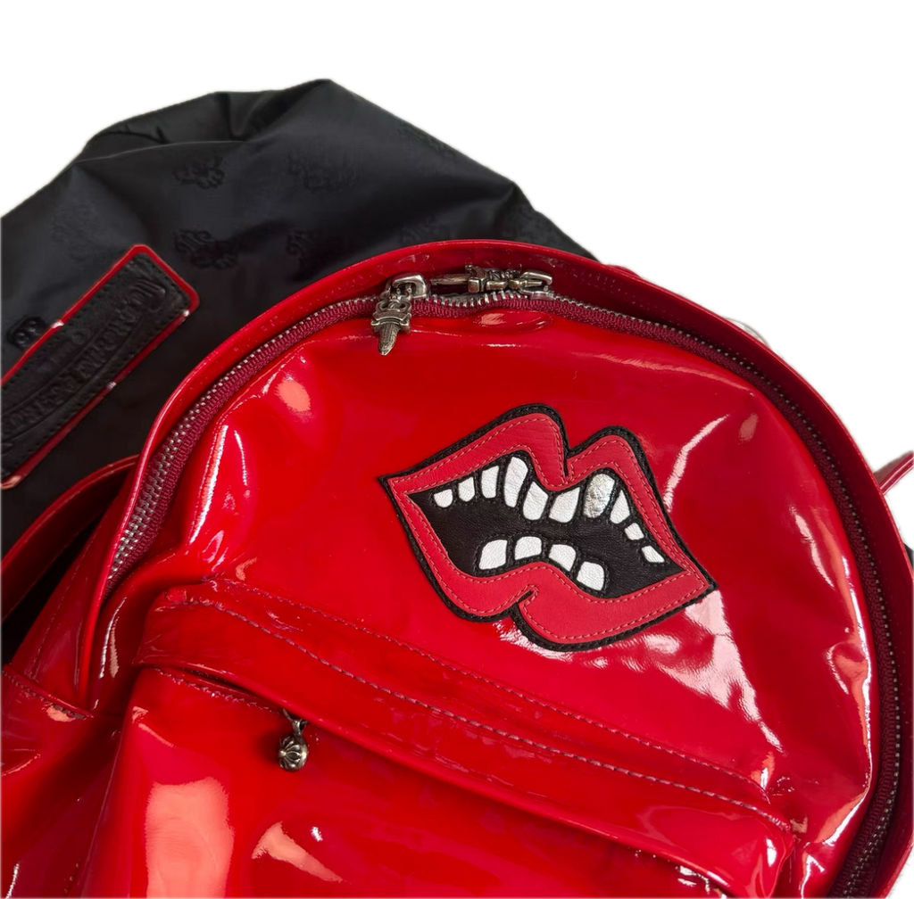 Chrome Hearts Matty Boy Red Patent Leather Backpack