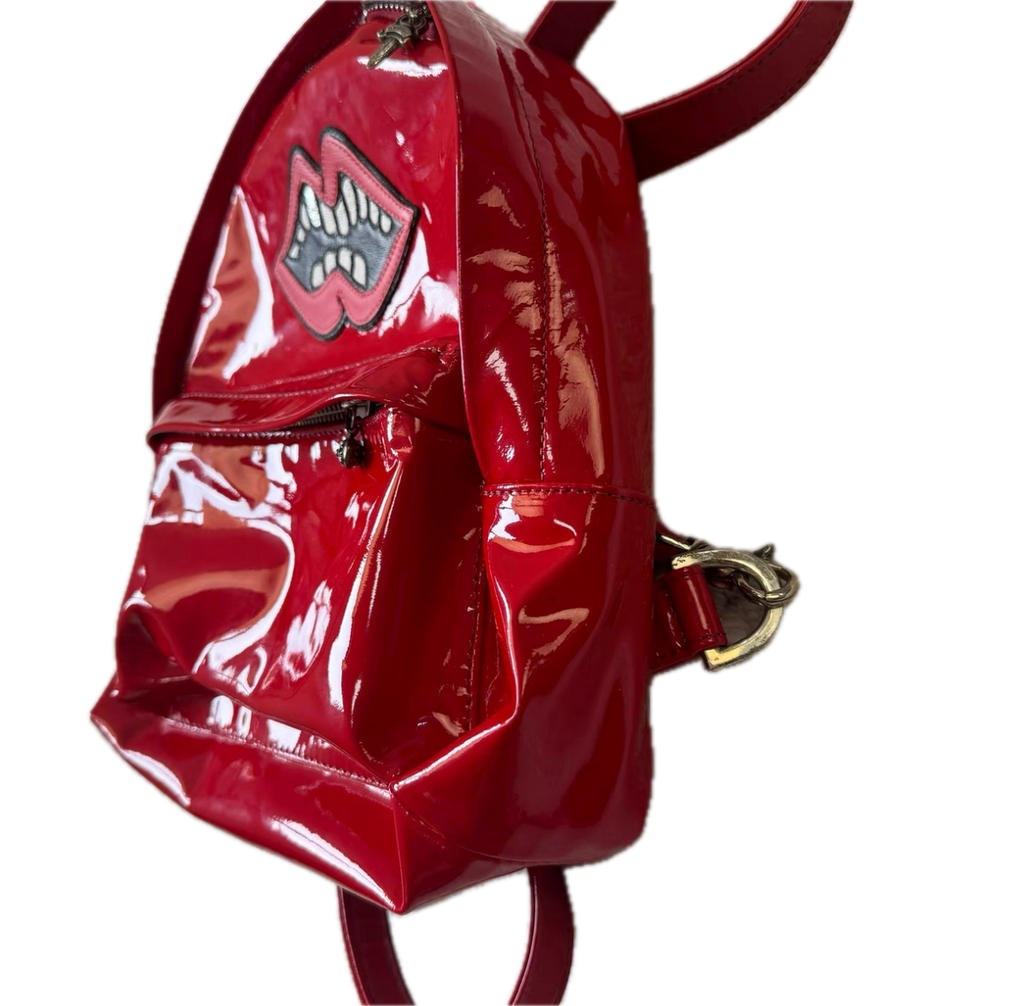 Chrome Hearts Matty Boy Red Patent Leather Backpack