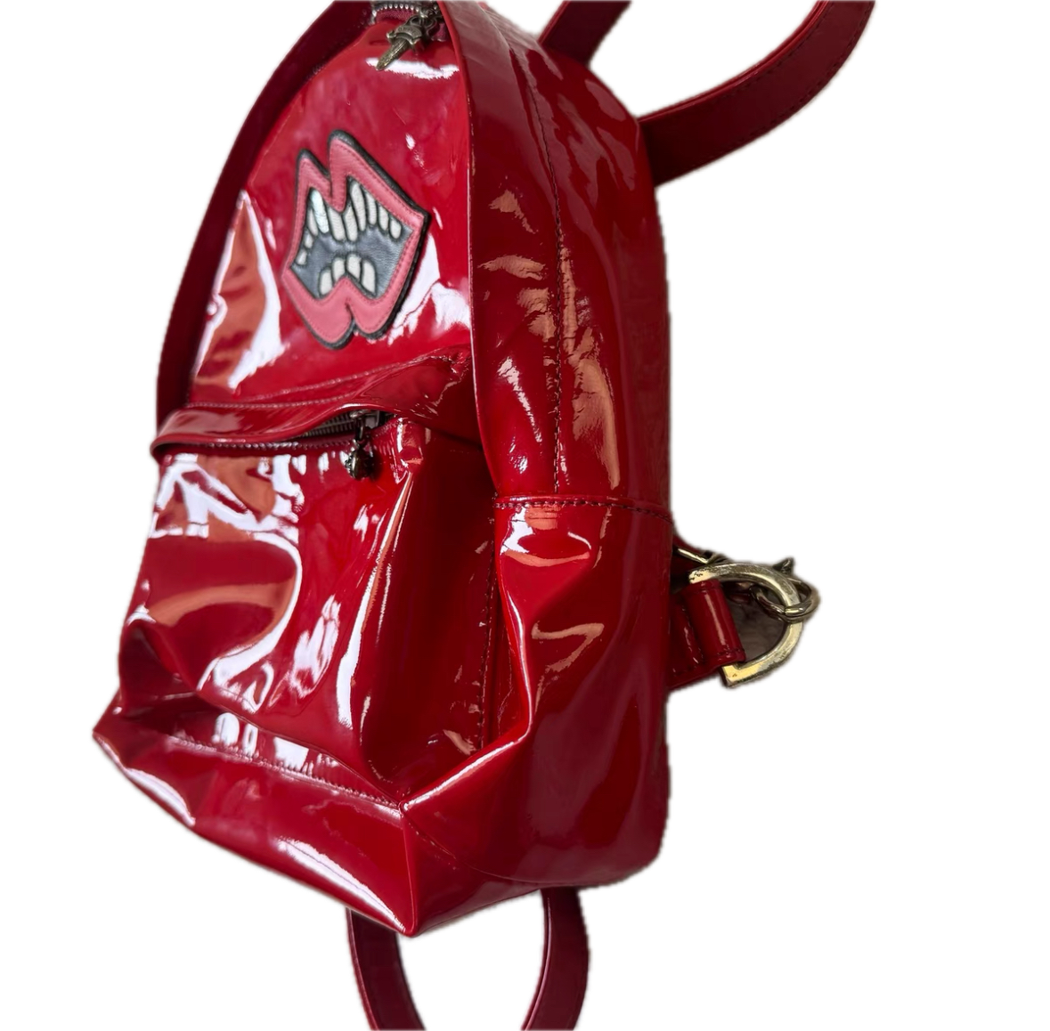 Chrome Hearts Matty Boy Red Patent Leather Backpack