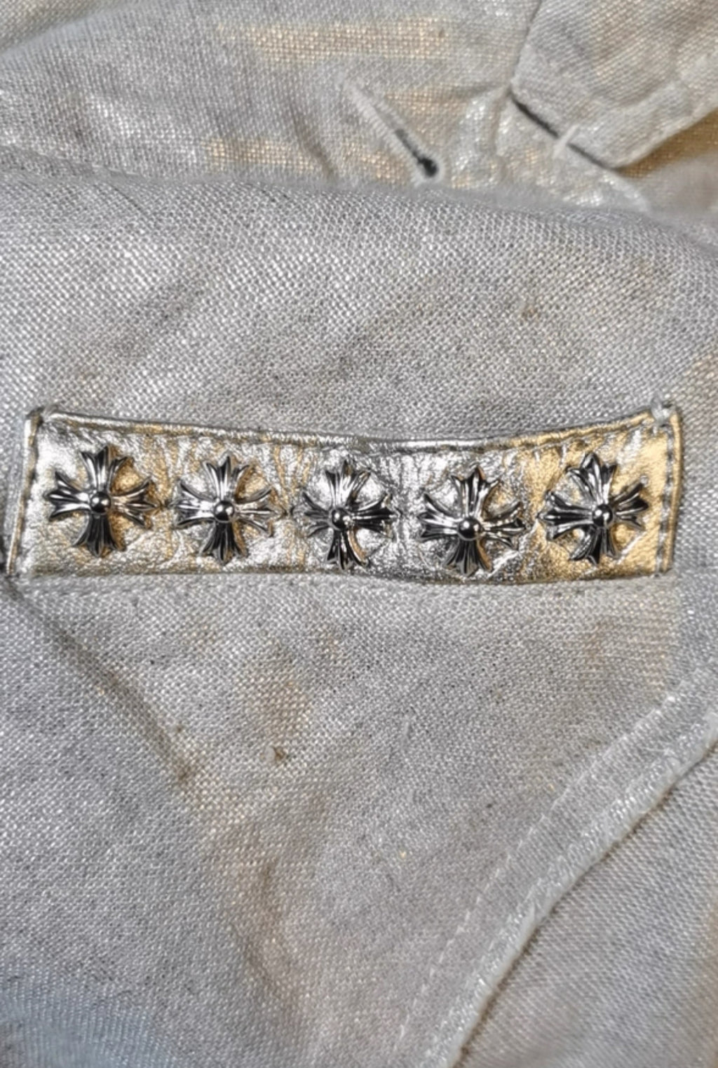 Comme des Garçons x Chrome Hearts Patchwork Silver Studs Blazer (Collab)