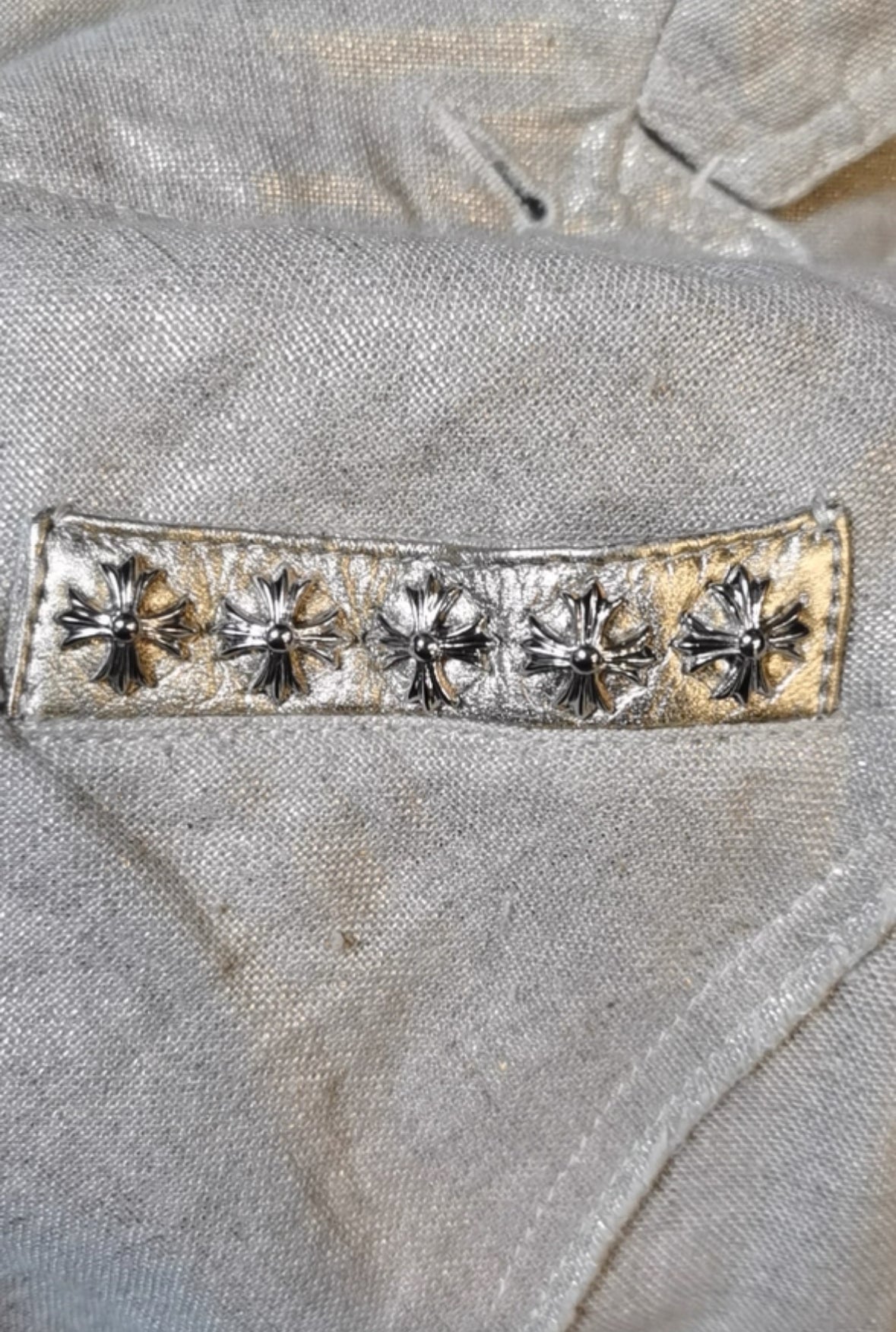 Comme des Garçons x Chrome Hearts Patchwork Silver Studs Blazer (Collab)