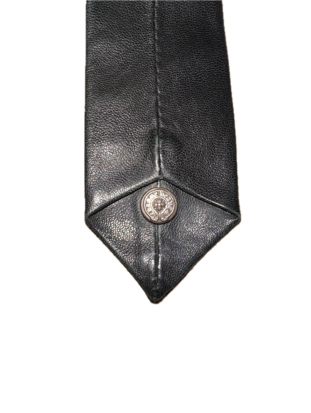 Chrome Hearts Silver Sword Leather Tie