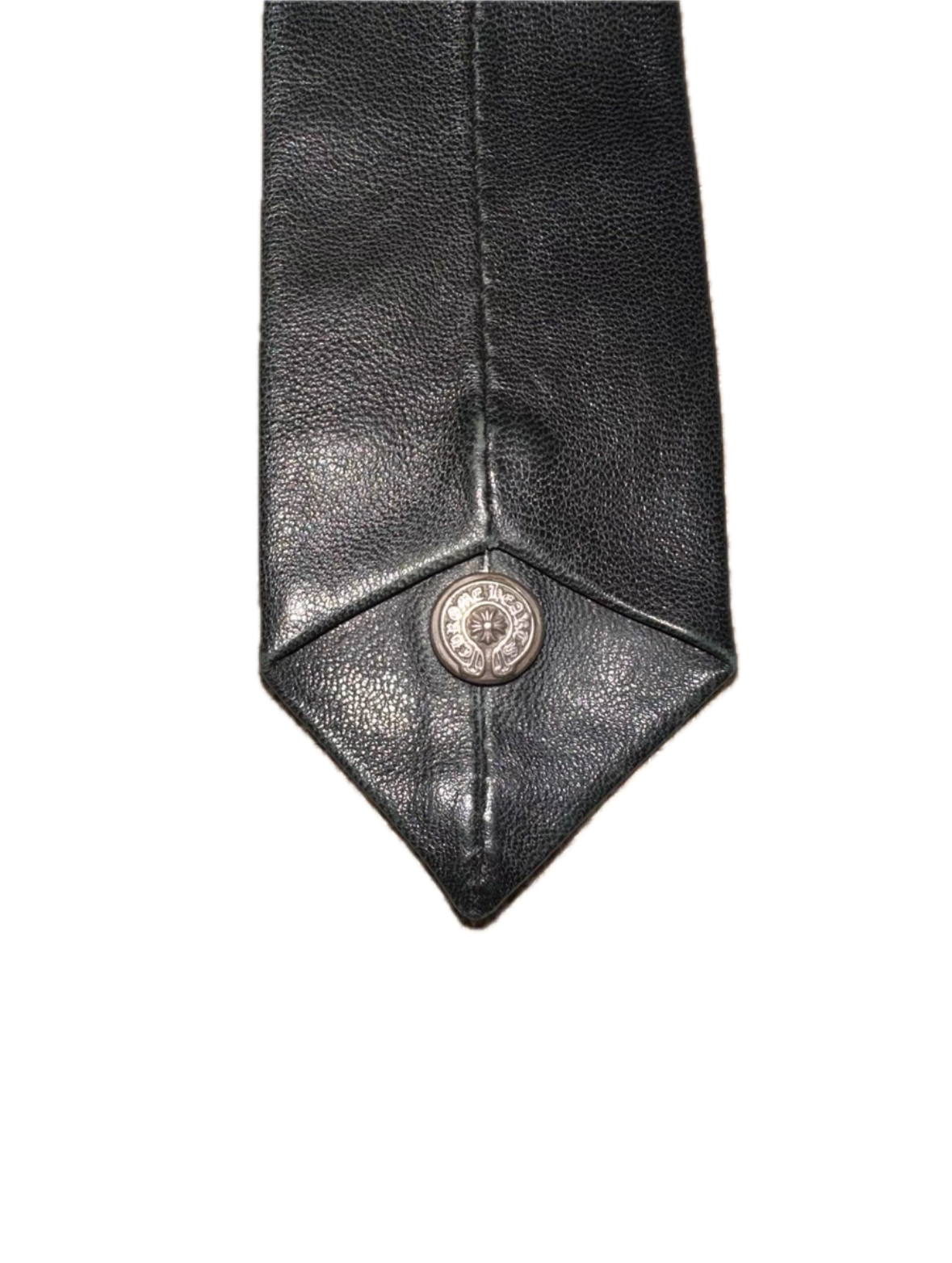 Chrome Hearts Silver Sword Leather Tie