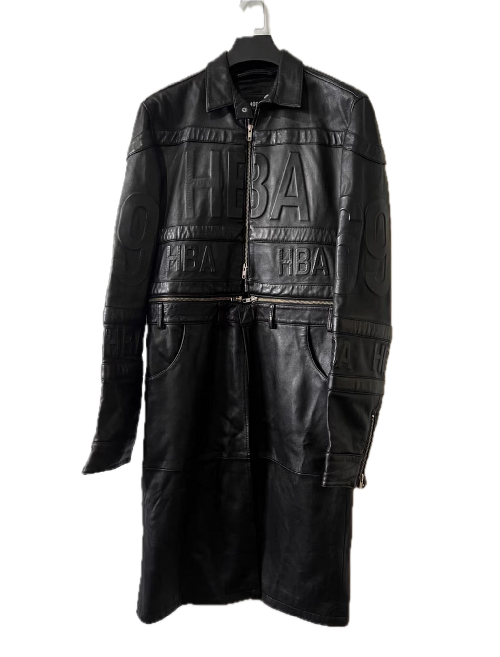 HBA Hood By Air 14FW Embossed Detachable Leather Coat