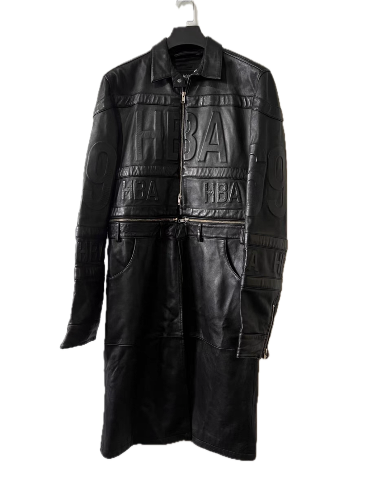 HBA Hood By Air 14FW Embossed Detachable Leather Coat