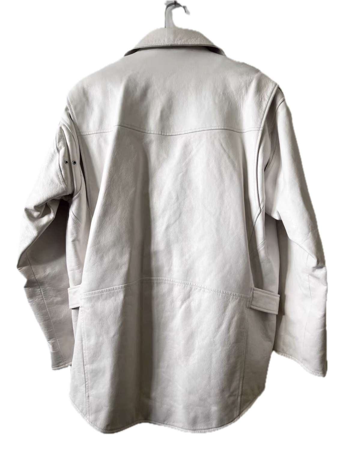 Balenciaga 20SS White Oversized Biker Jacket