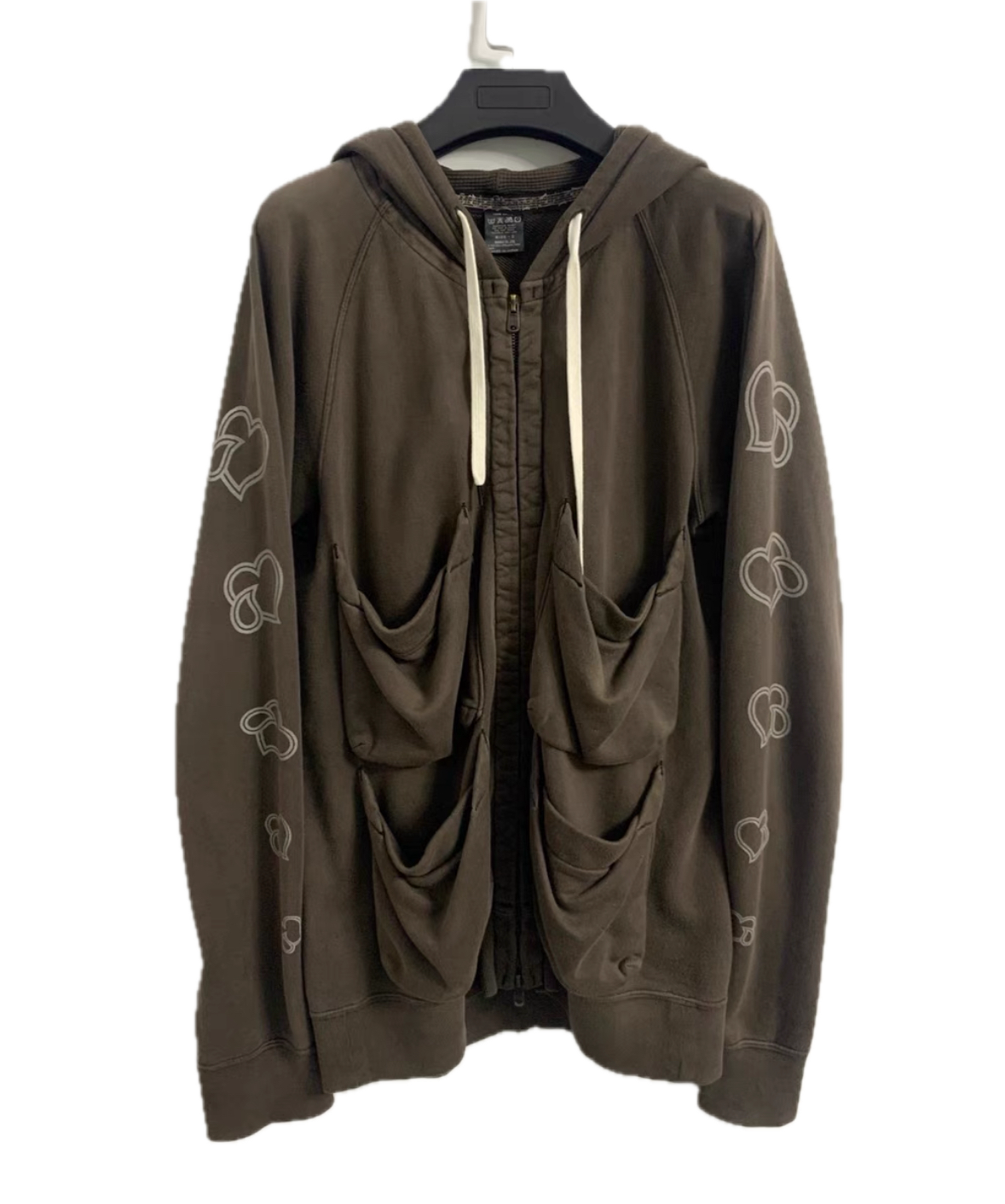 Number (N)ine SS07 'Crying Heart' 4-Pocket Zip Hoodie