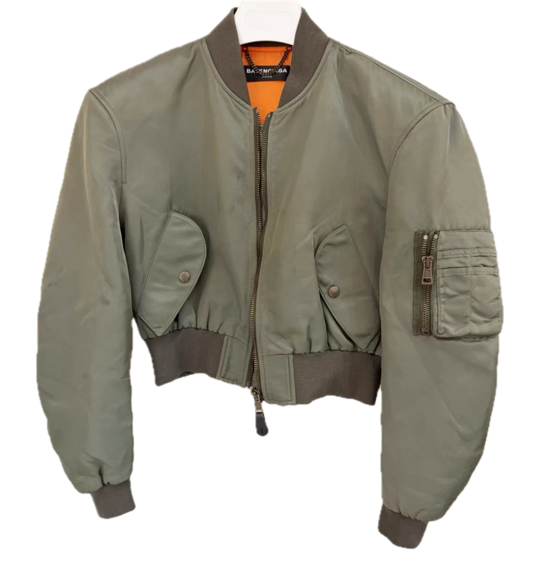 Balenciaga Military Green Bomber Jacket