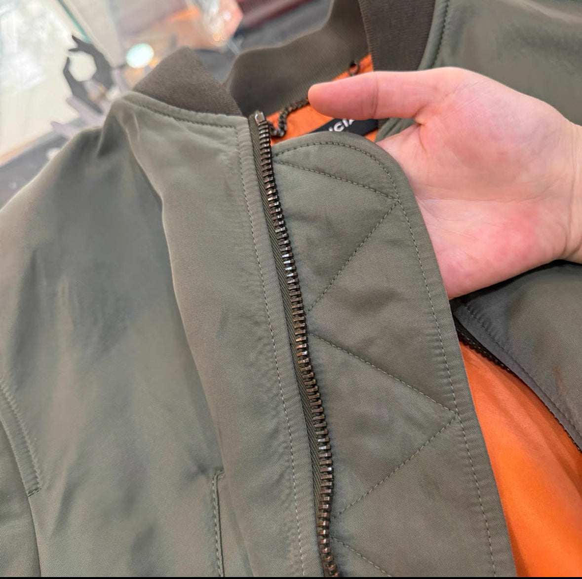 Balenciaga Military Green Bomber Jacket