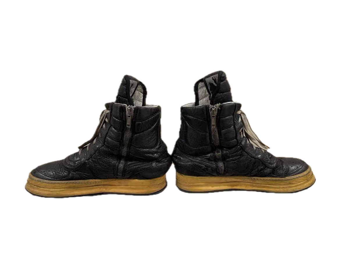 Rick Owens 09FW Dunk Patent Leather Black