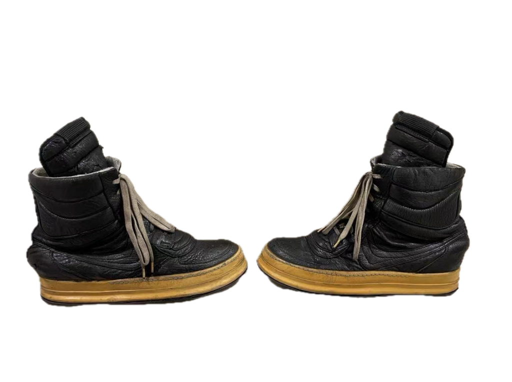 Rick Owens 09FW Dunk Patent Leather Black