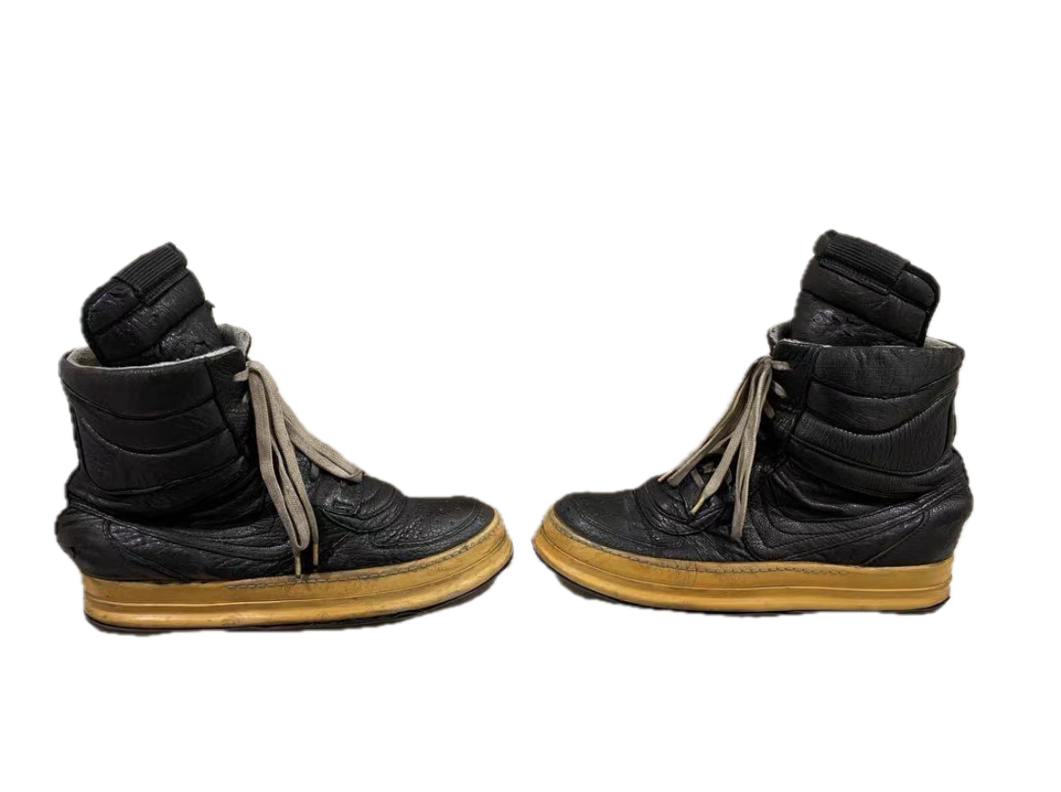 Rick Owens 09FW Dunk Patent Leather Black
