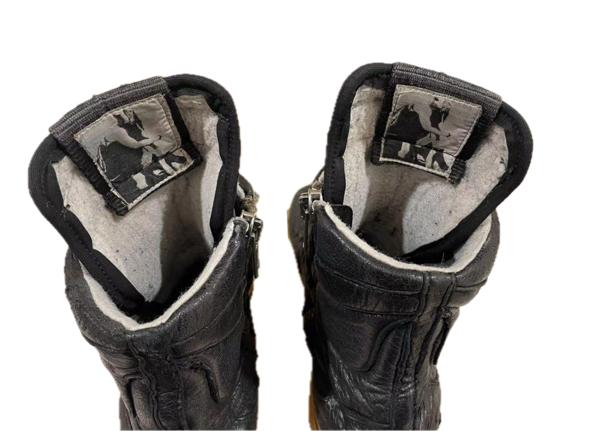 Rick Owens 09FW Dunk Patent Leather Black