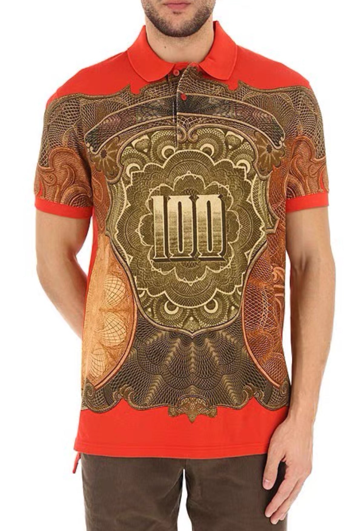 Givenchy Columbian Narcos Baroque Dollar Piqué Polo