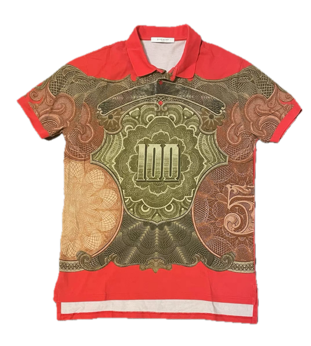 Givenchy Columbian Narcos Baroque Dollar Piqué Polo