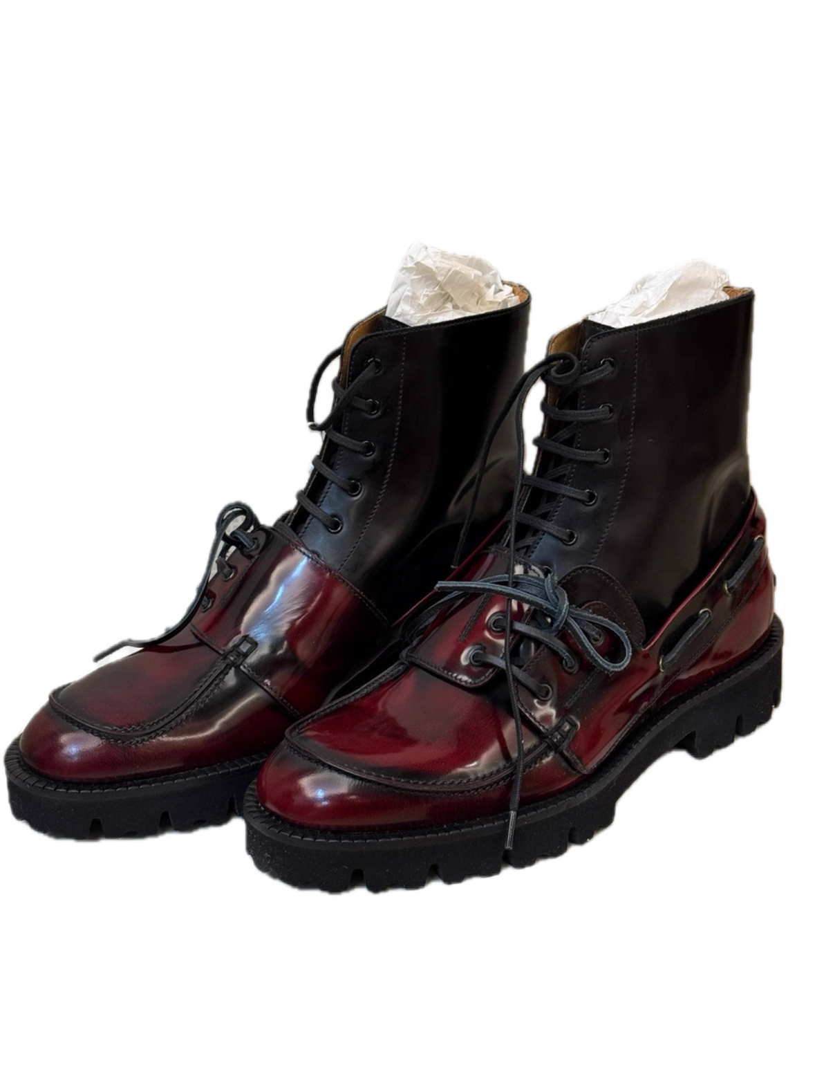 Maison Margiela Mainline Patchwork Leather Boots