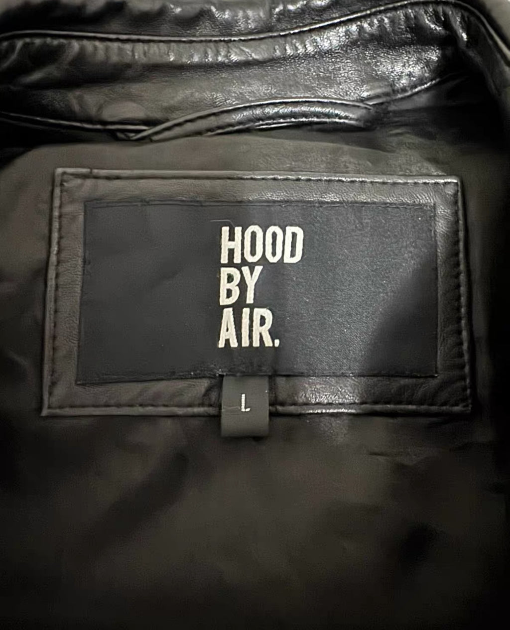 HBA Hood By Air 14FW Embossed Detachable Leather Coat