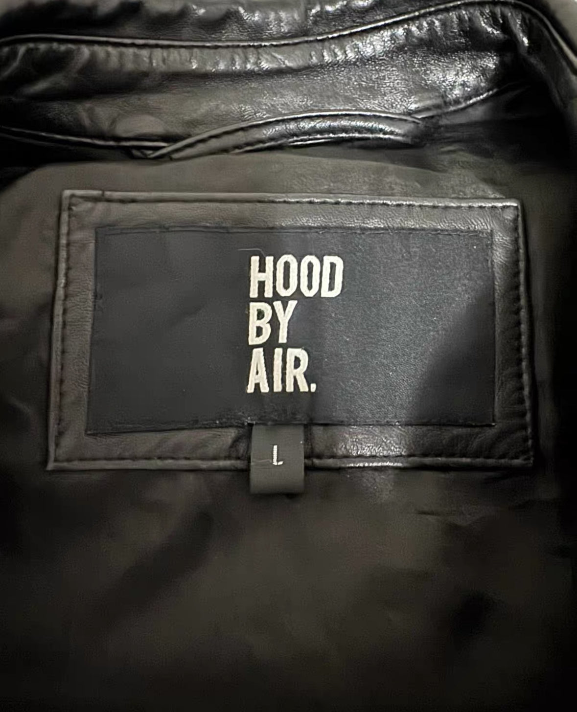 HBA Hood By Air 14FW Embossed Detachable Leather Coat