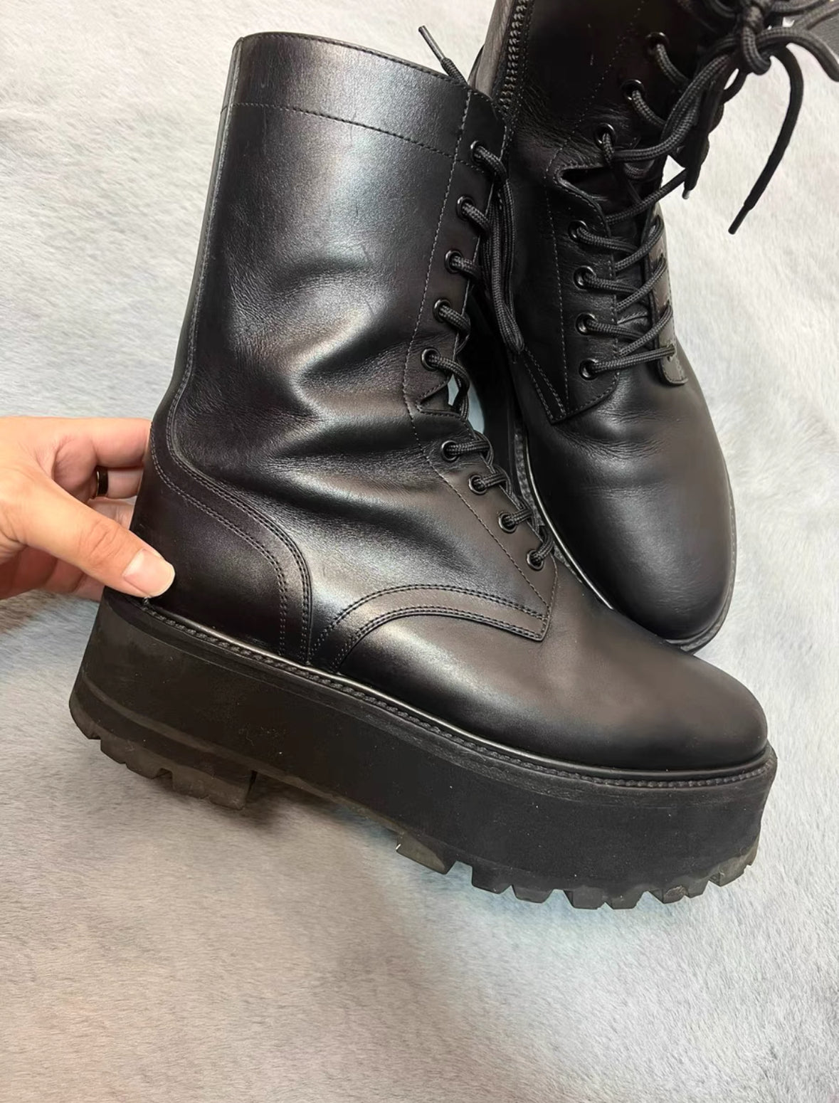 Celine SS22 Runway High-Platform Martin Boots