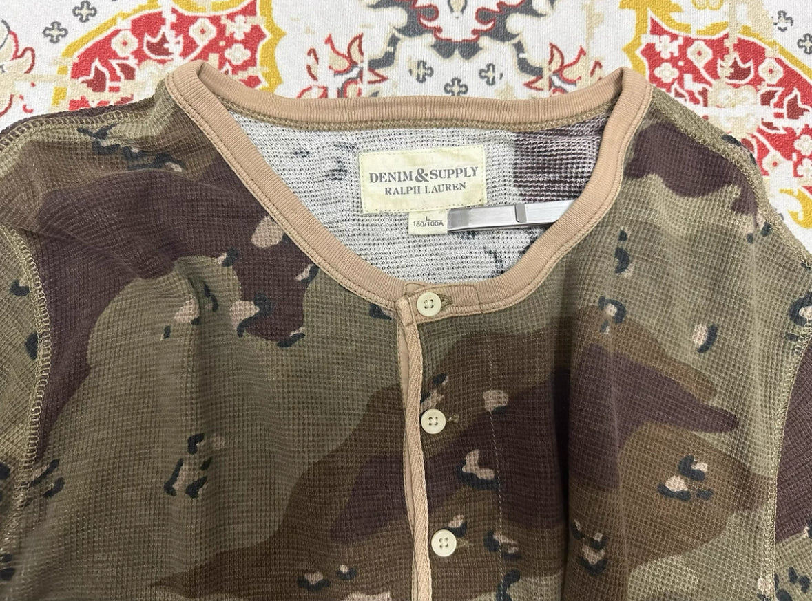 Denim & Supply Ralph Lauren Camo Waffle Henley (Thin)