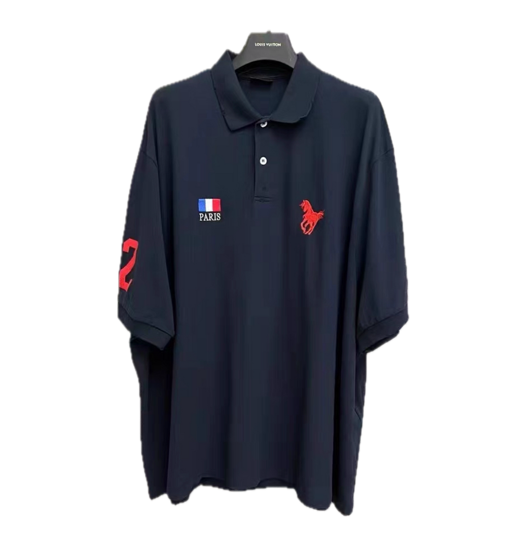 Balenciaga Embroidered Horse Polo Shirt