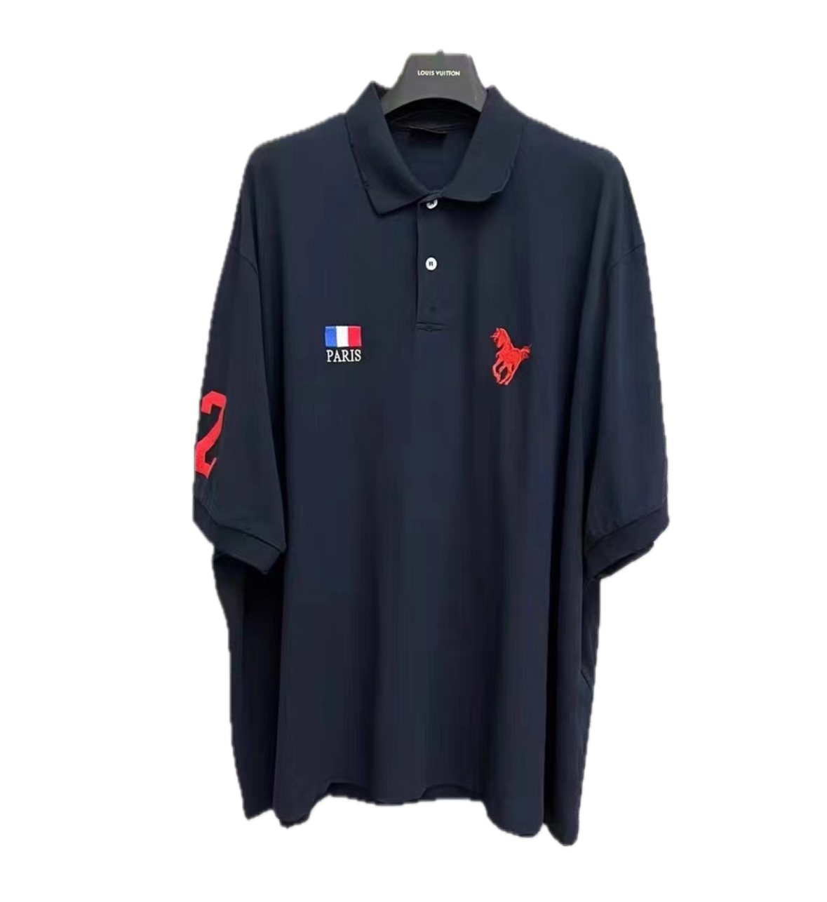 Balenciaga Embroidered Horse Polo Shirt
