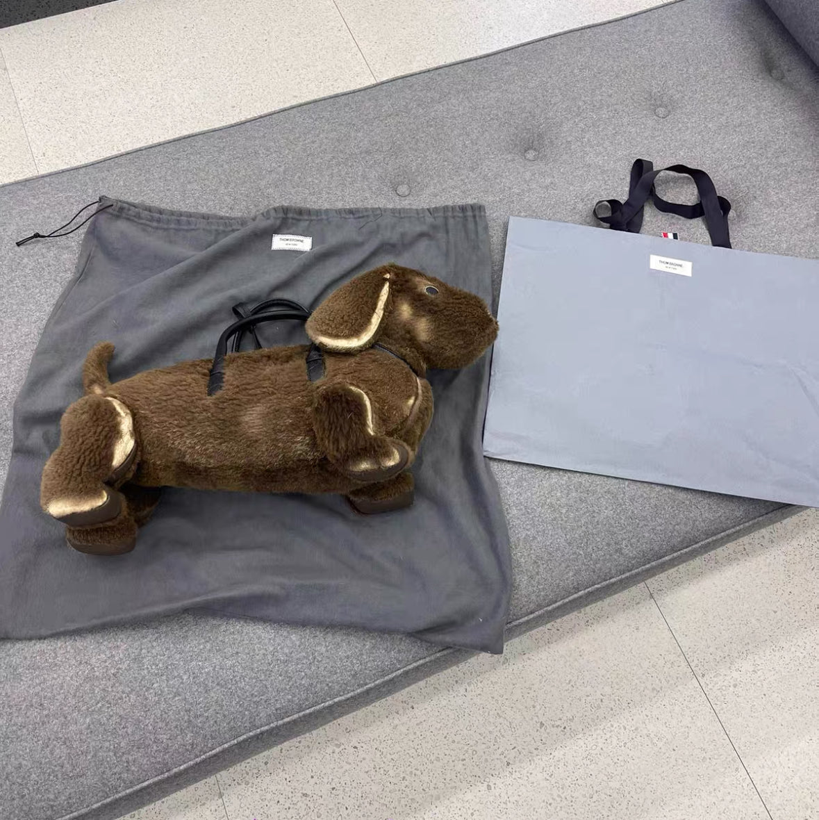 Thom Browne Runway Mink-Trim Puppy Bag (Showpiece)