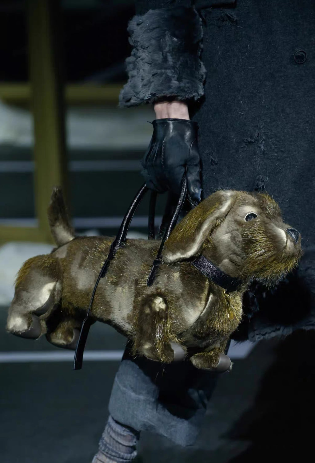 Thom Browne Runway Mink-Trim Puppy Bag (Showpiece)