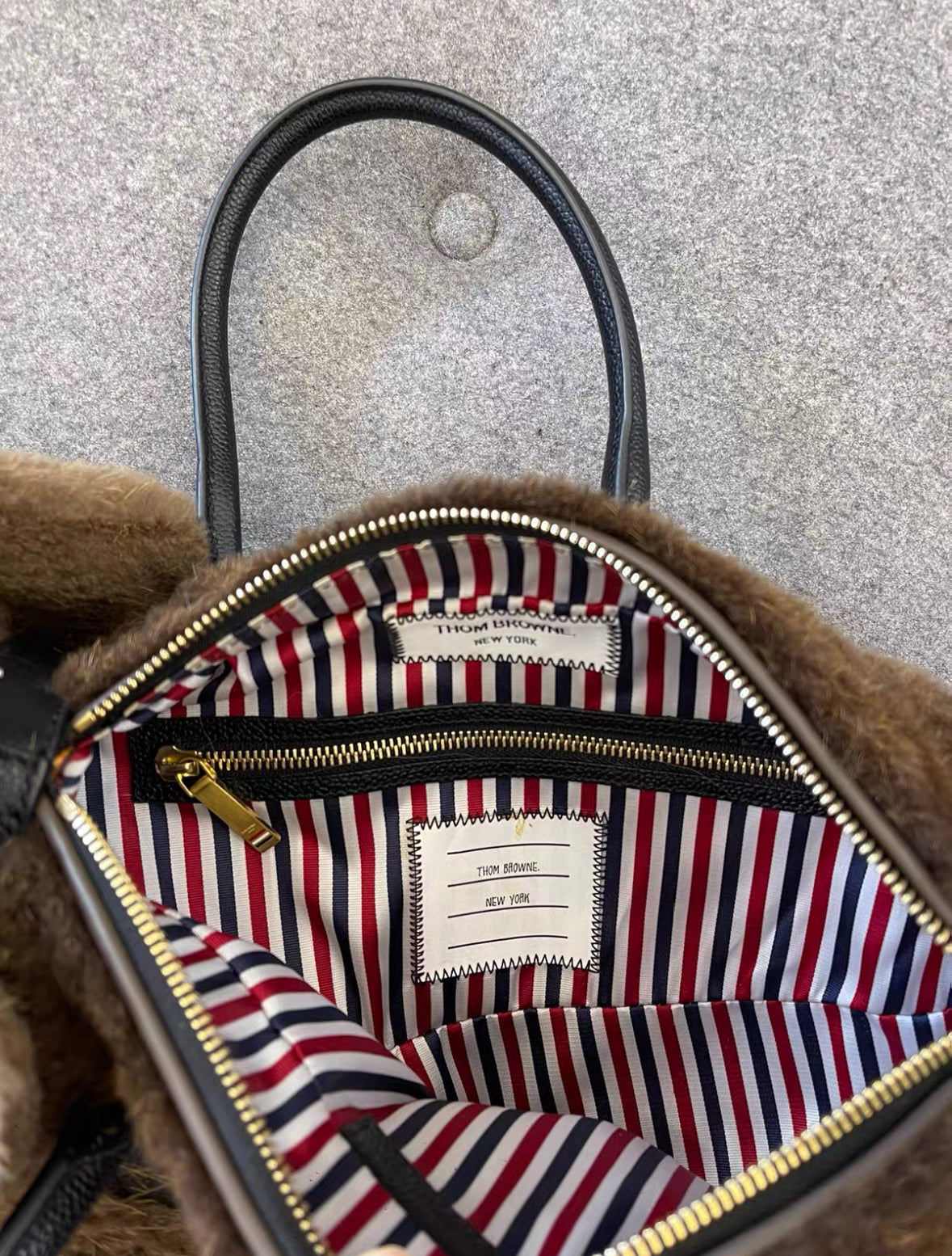 Thom Browne Runway Mink-Trim Puppy Bag (Showpiece)