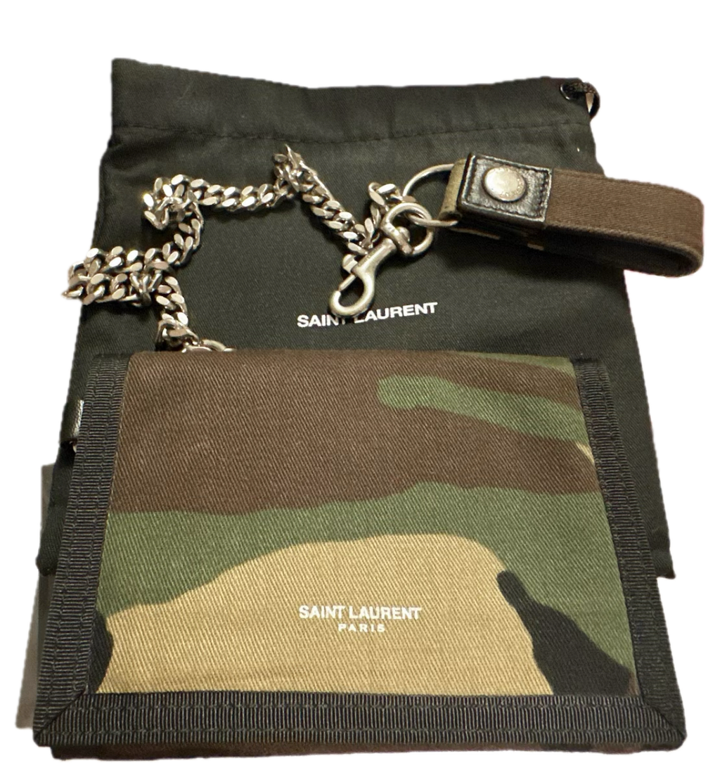 Saint Laurent Camo Foldable Wallet