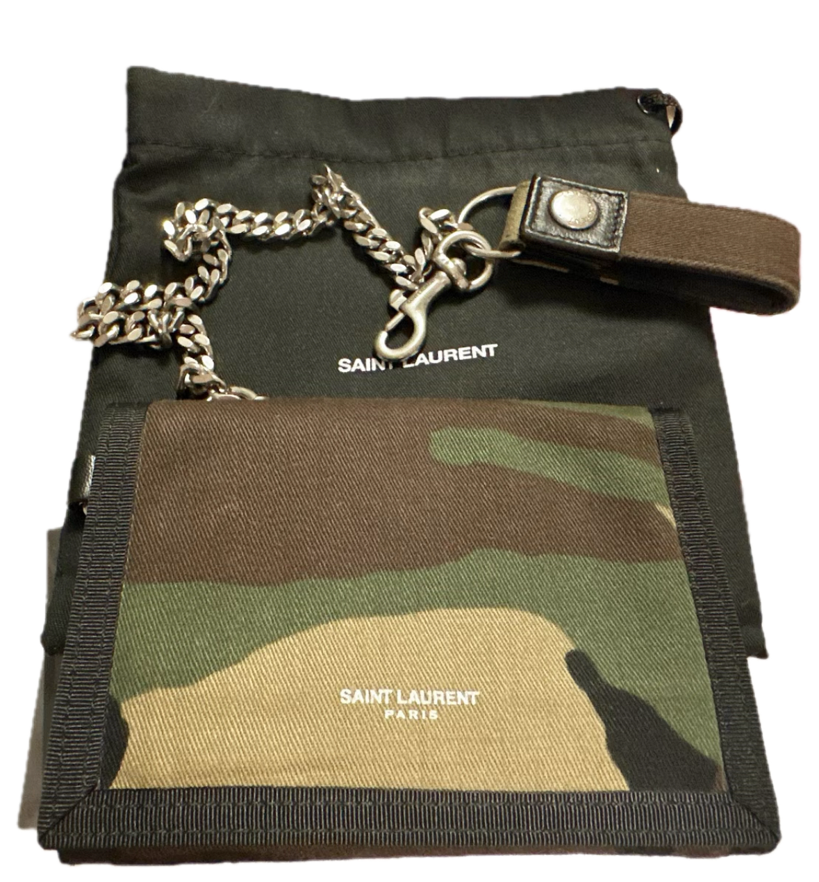 Saint Laurent Camo Foldable Wallet