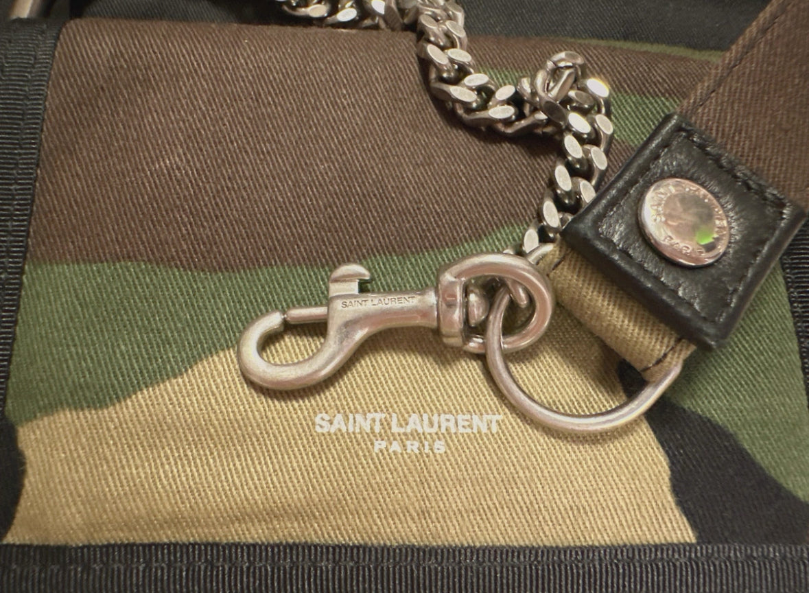 Saint Laurent Camo Foldable Wallet