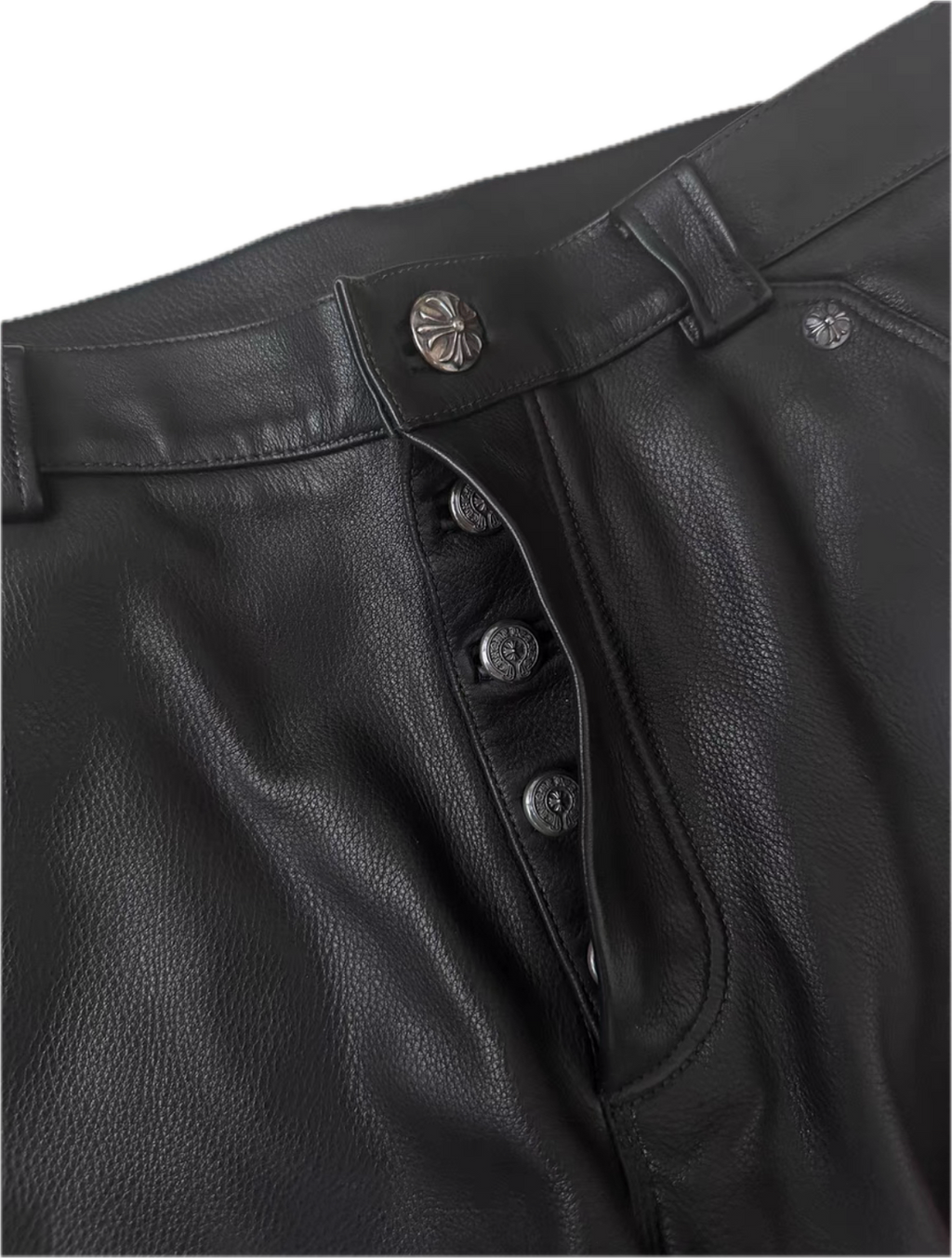 Chrome Hearts Flame Leather Pants