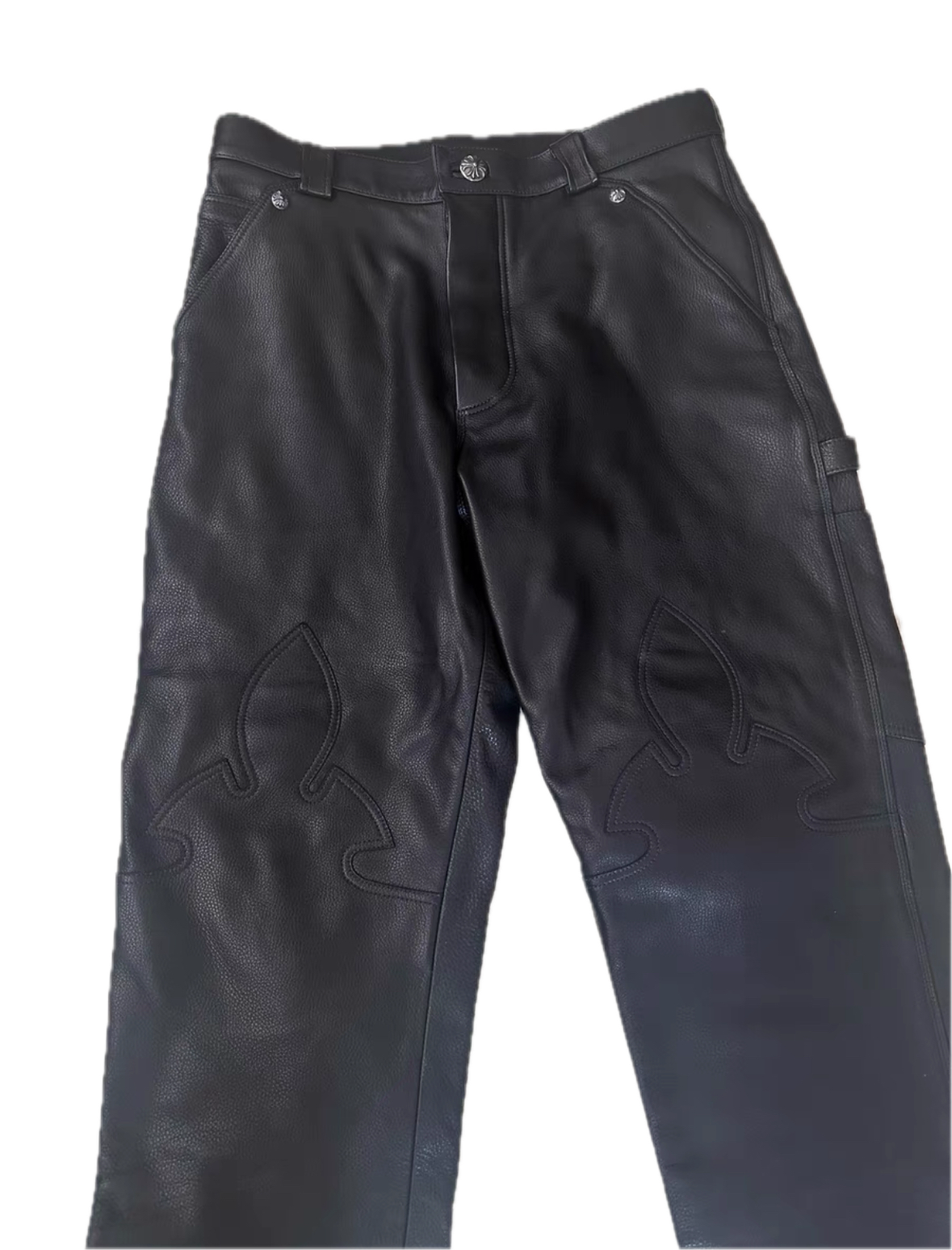 Chrome Hearts Flame Leather Pants