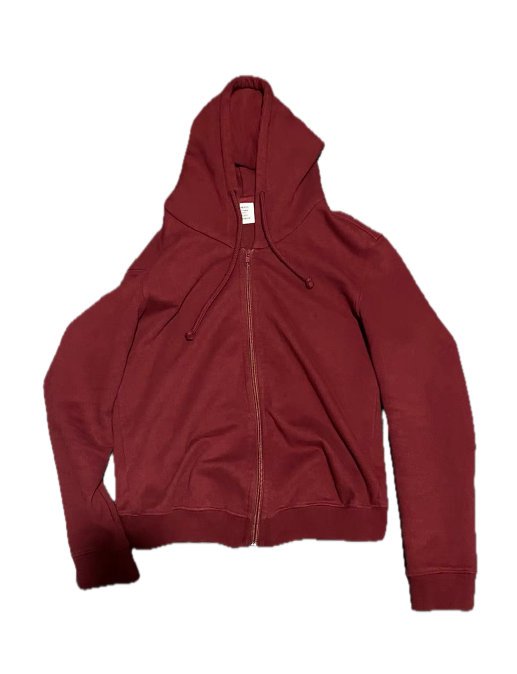 Vetements 18AW Women's Zip Hoodie Curved Hem