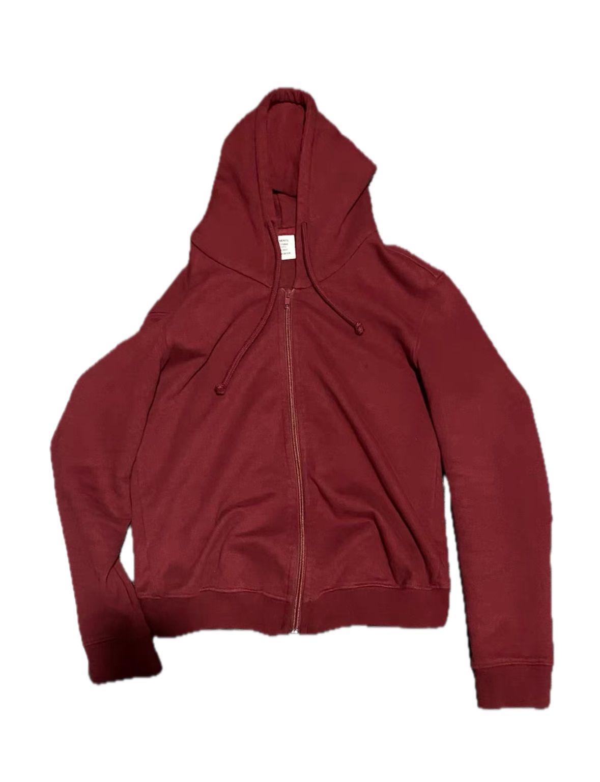Vetements 18AW Women's Zip Hoodie Curved Hem