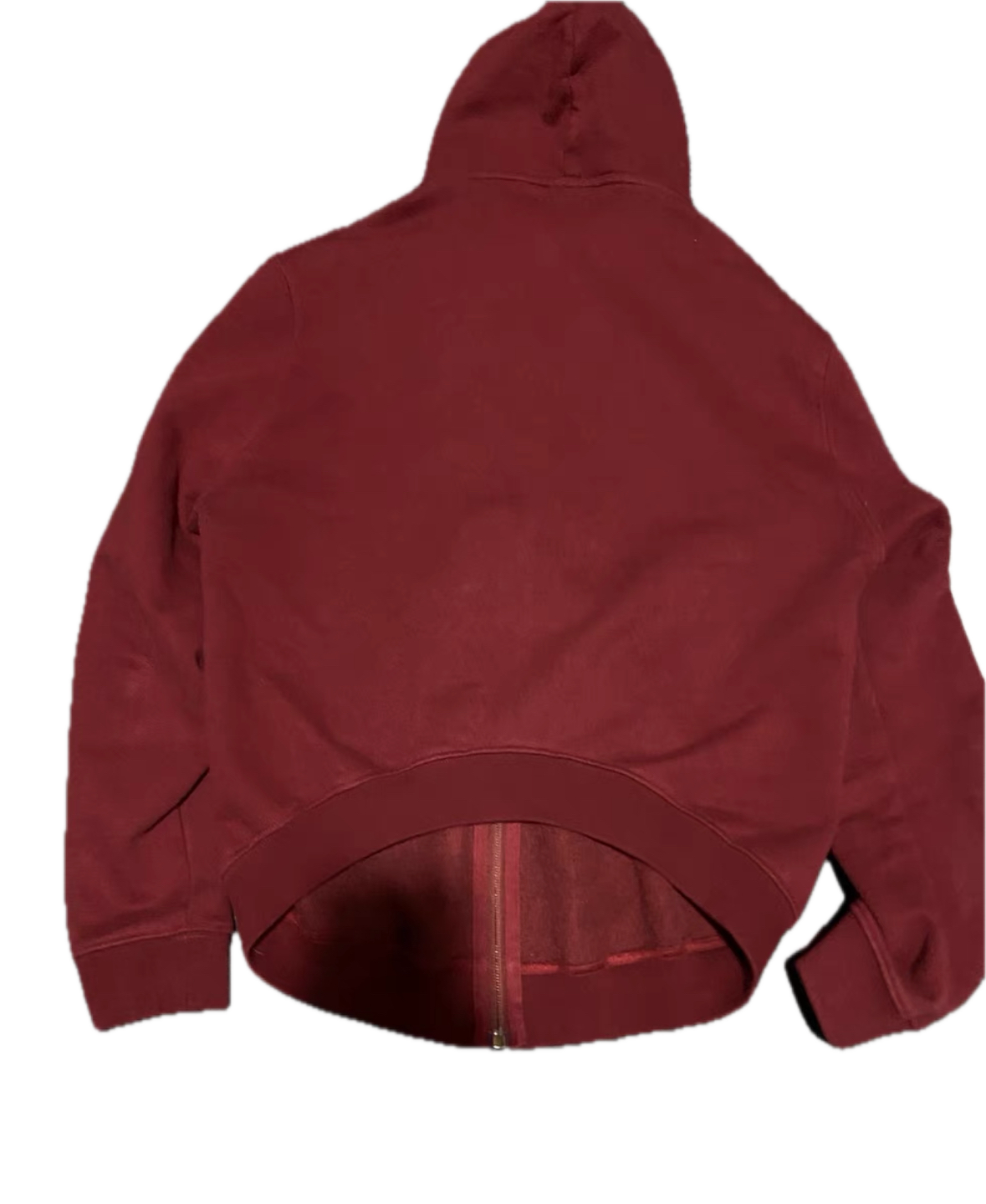 Vetements 18AW Women's Zip Hoodie Curved Hem