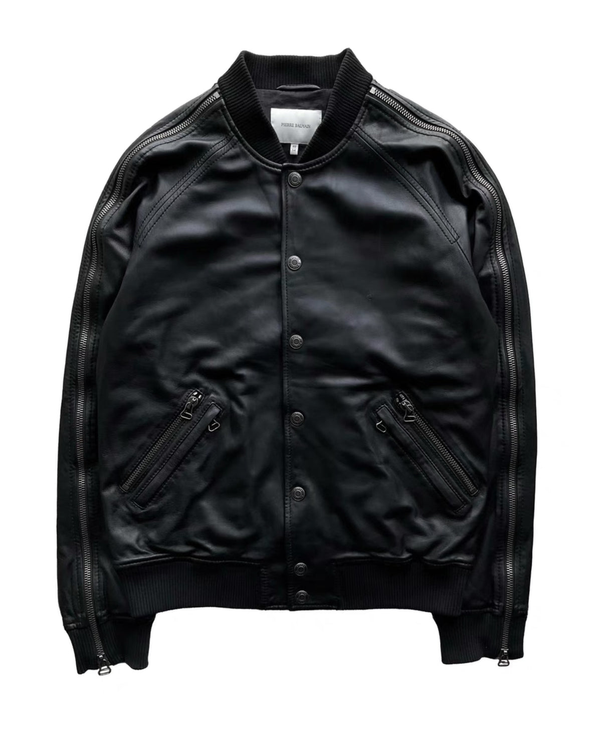 Balmain Leather Varsity Jacket