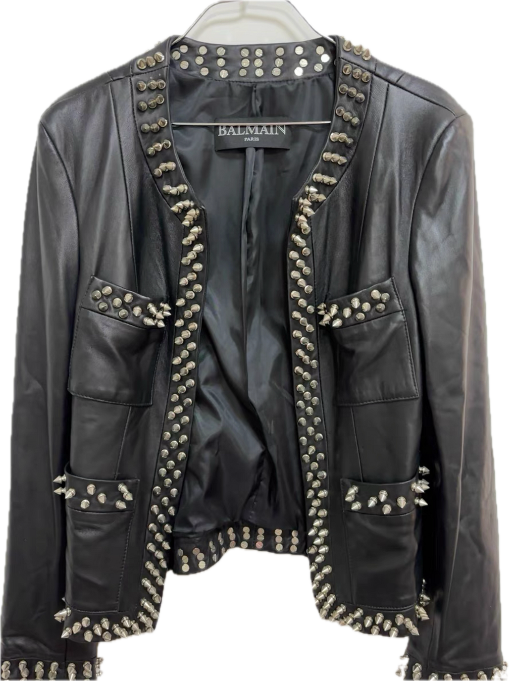 Balmain Sheepskin Cardigan Leather Jacket (Feminine Cut)