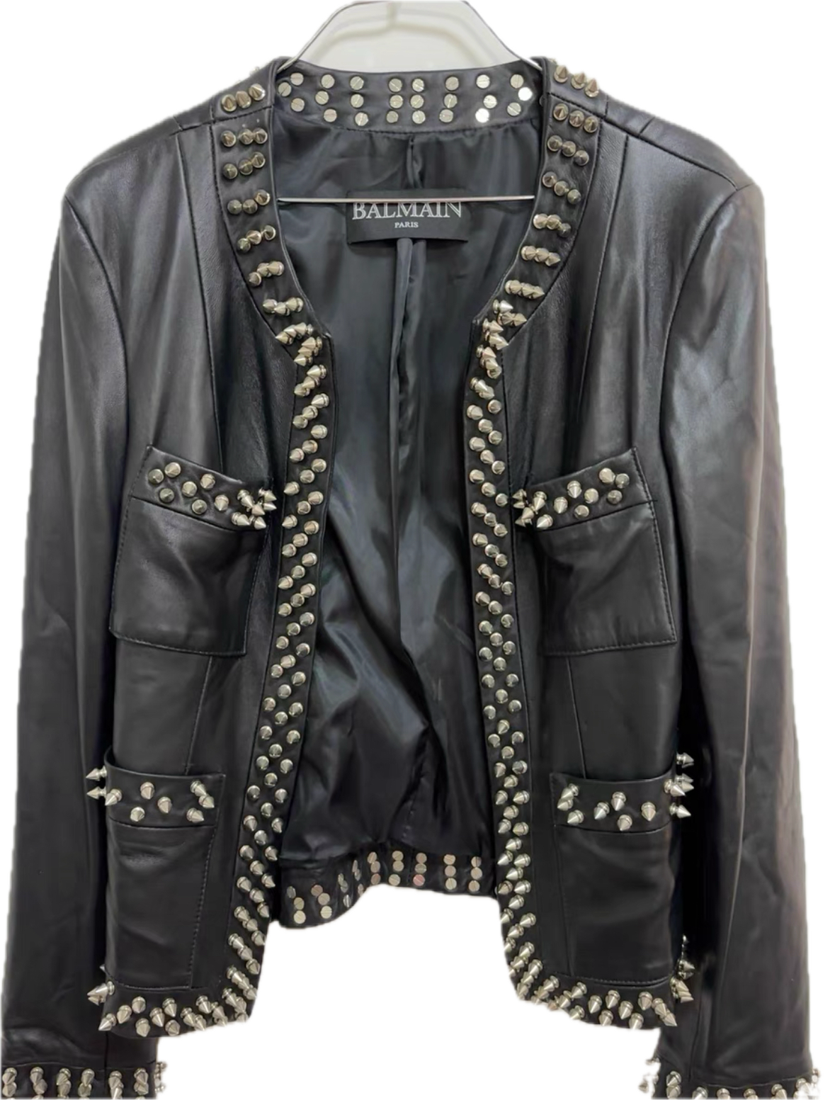 Balmain Sheepskin Cardigan Leather Jacket (Feminine Cut)