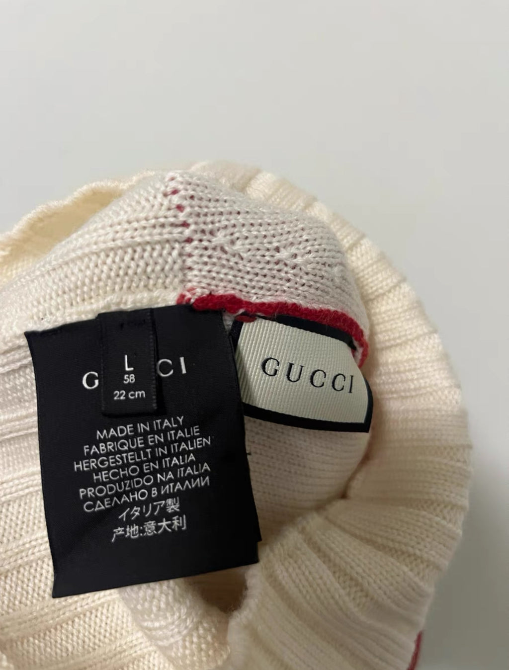 Gucci 18FW Balaclava Knit Hat with Rabbit Embroidery