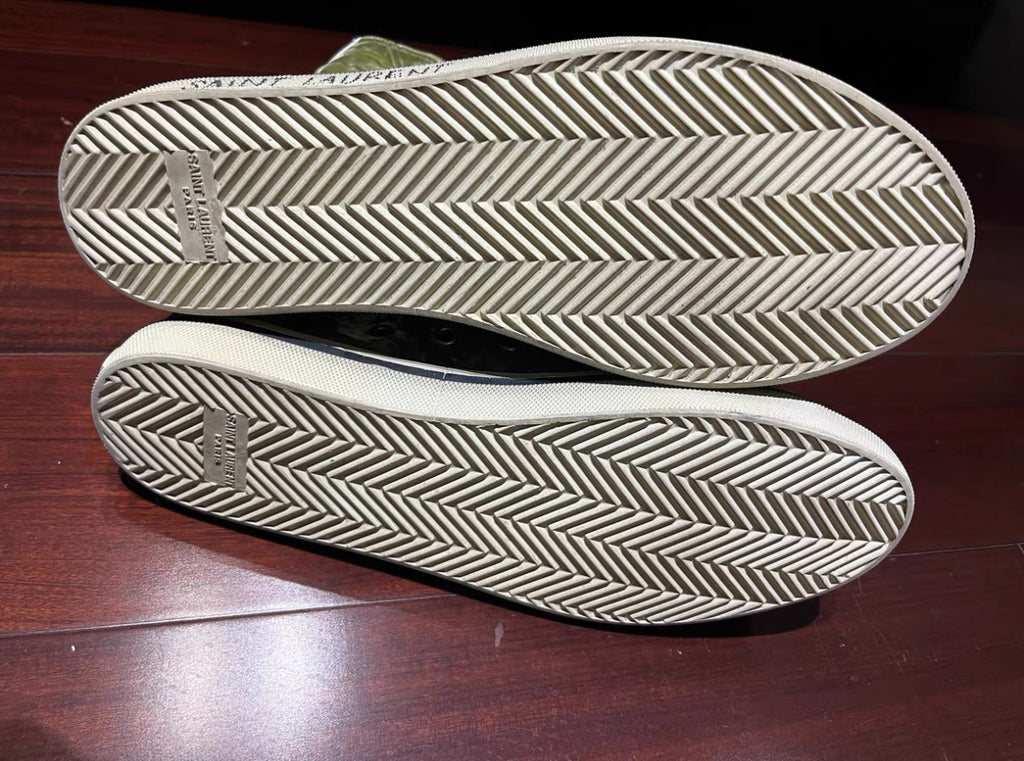 Saint Laurent SLP Velvet High-Top Sneakers