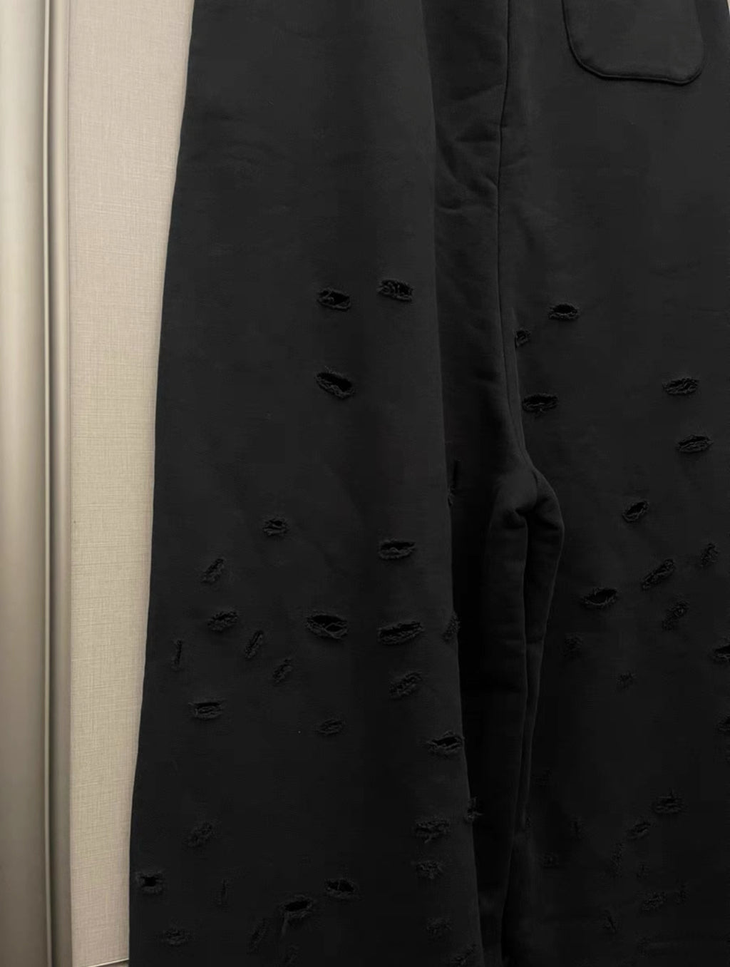 Vetements SS23 Distressed Wormhole Wide Trousers