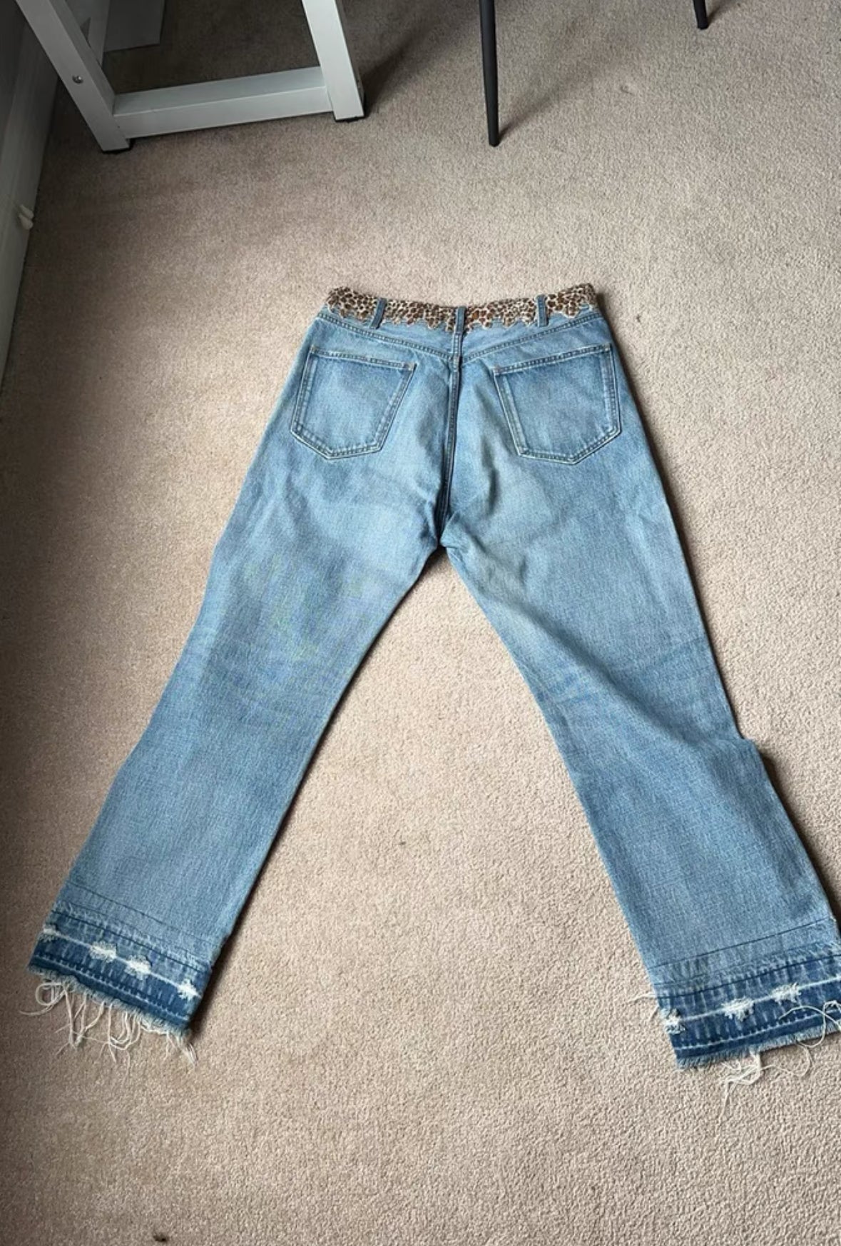 Celine Leopard Wesley Jeans (Altered Length)