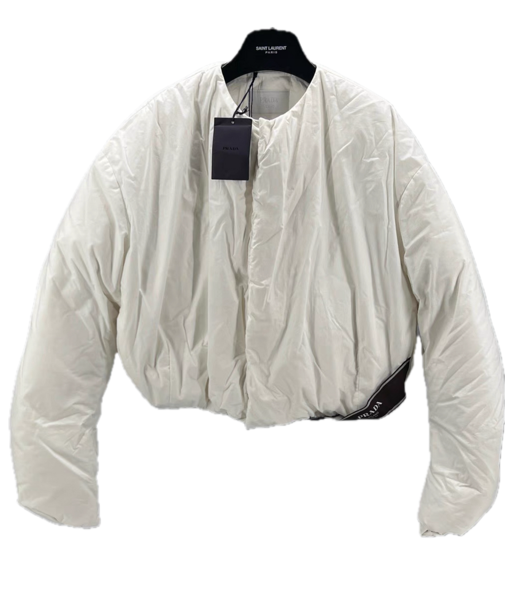 Prada Triangle Logo Cotton Down Jacket (Showpiece)