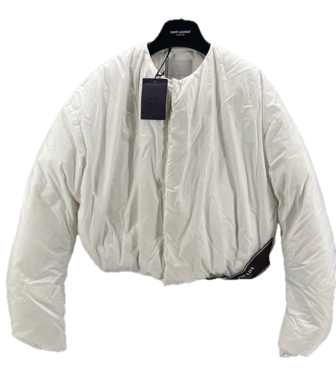 Prada Triangle Logo Cotton Down Jacket (Showpiece)