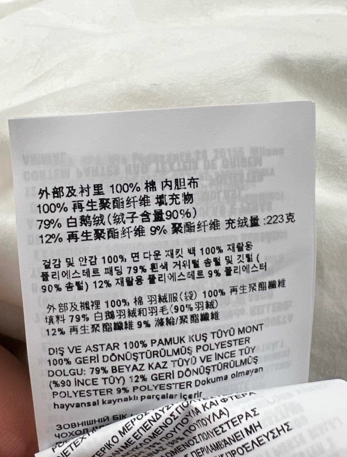 Prada Triangle Logo Cotton Down Jacket (Showpiece)