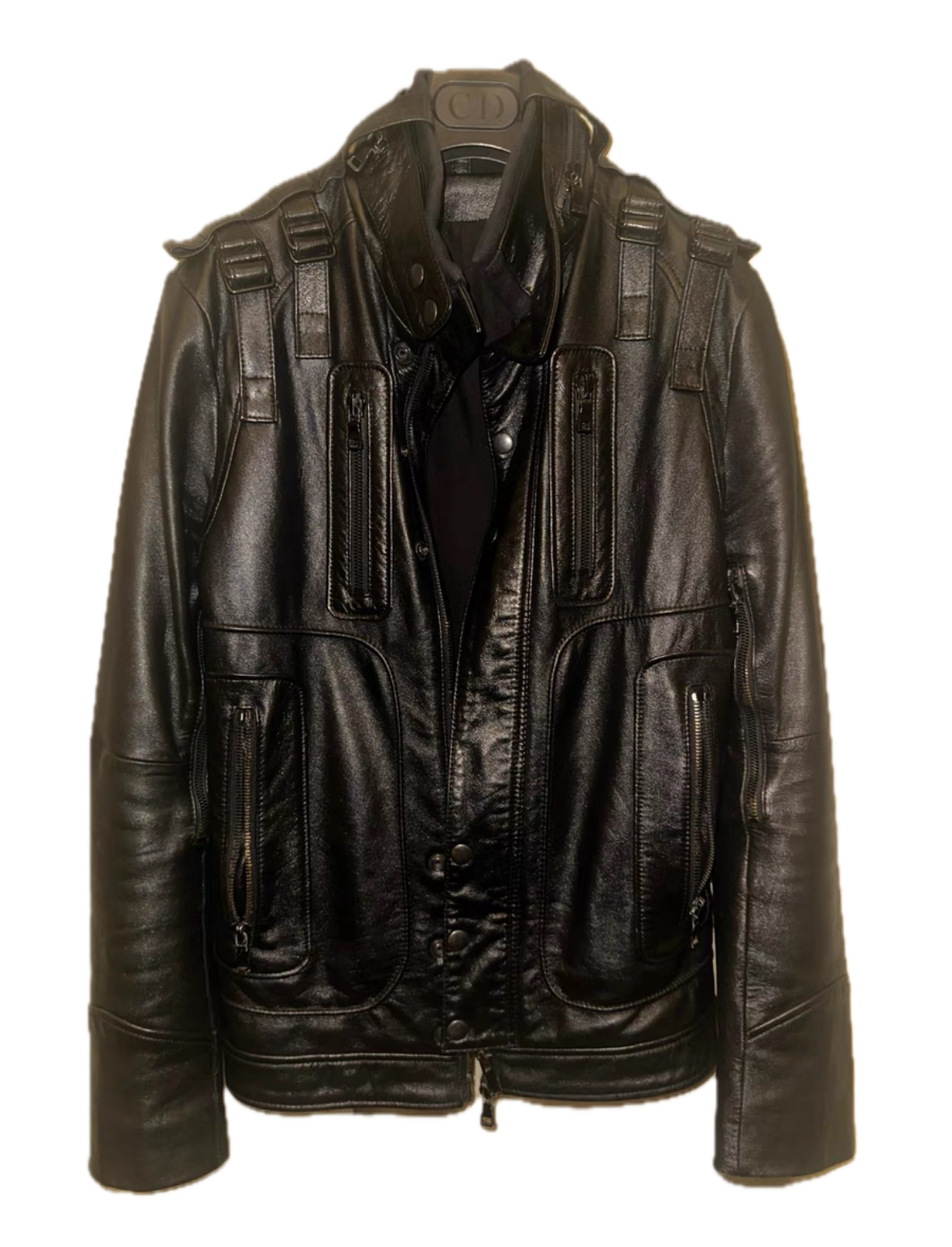 Balmain Bondage Strapped Leather Jacket FW10