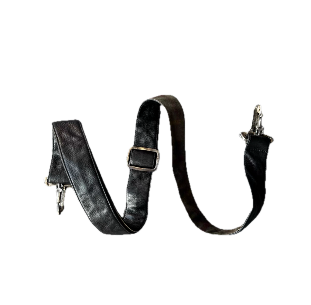 Chrome Hearts Plaid Canvas & Leather Scout Patch 2-Way Messenger Bag