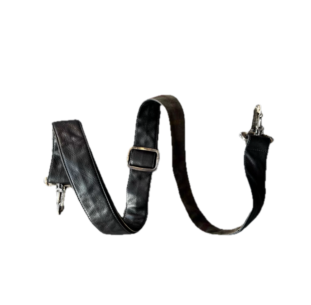 Chrome Hearts Plaid Canvas & Leather Scout Patch 2-Way Messenger Bag